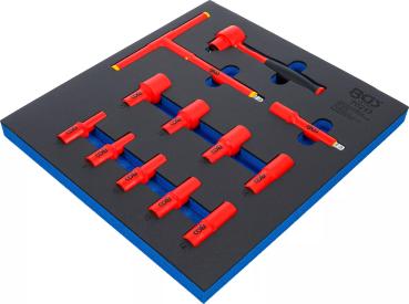 BGS Werkstattwageneinlage 2/3: VDE-Steckschlüssel-Satz Antrieb Innenvierkant 10 mm (3/8") SW 7 - 22 mm 12-tlg. 70213